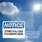 Signmission Store Full Gas Cylinders Here OSHA Notice Sign, Plastic, 10in W x 7in L, 2PK OS-2PACK-NS-P-710-L-16631 - alternate 4